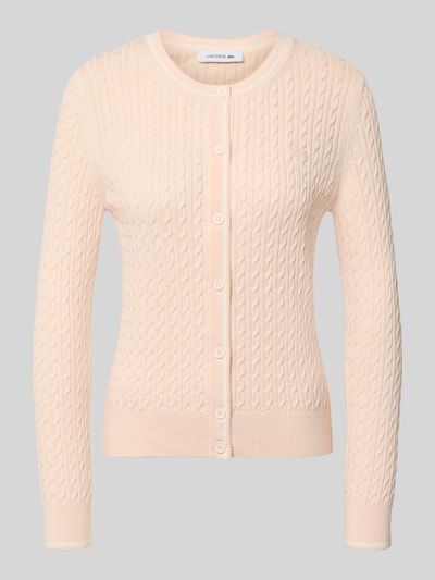 Lacoste Regular fit gebreid jack van katoenmix Lichtroze - 1
