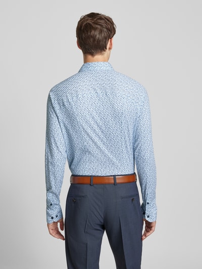 Desoto Slim fit zakelijk overhemd met kentkraag Bleu - 5