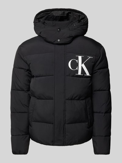 Calvin Klein Jeans Kurtka pikowana z nadrukiem z logo Czarny 2