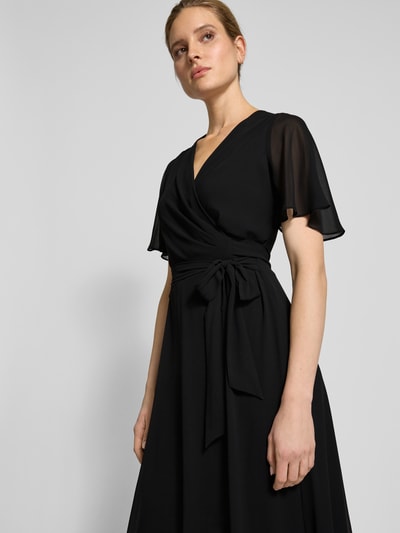 Lauren Ralph Lauren Midikleid mit Bindegürtel Modell 'ABEL' Black 3