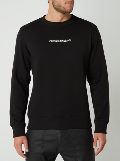 Calvin Klein Jeans Sweatshirt met logo  Zwart - 4