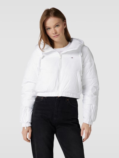 Tommy Jeans Crop Steppjacke mit Kapuze Weiss 4