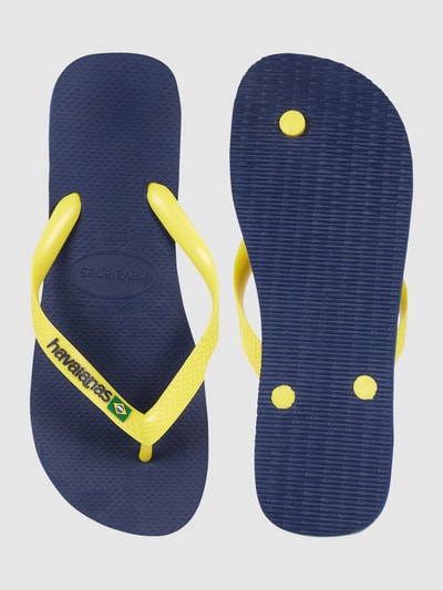 Havaianas Zehentrenner mit Logo Modell 'Brasil' Marineblau 4