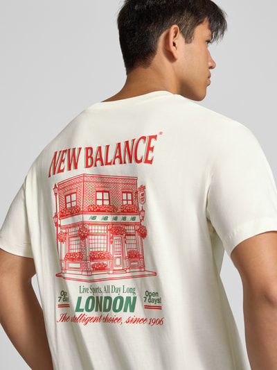 New Balance Regular Fit T-Shirt aus reiner Baumwolle mit Label-Detail Weiss 3