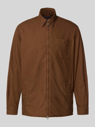 Polo Ralph Lauren Slim Fit Hemdjacke mit Kentkragen Mittelbraun 2