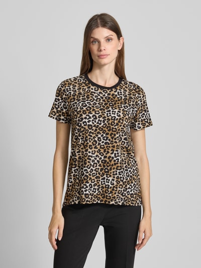 Tom Tailor Denim Regular Fit T-Shirt aus reiner Baumwolle Beige 4