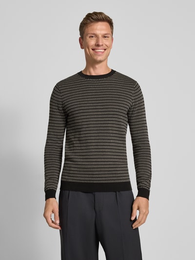 Antony Morato Gebreide pullover met ribboorden Zwart - 4