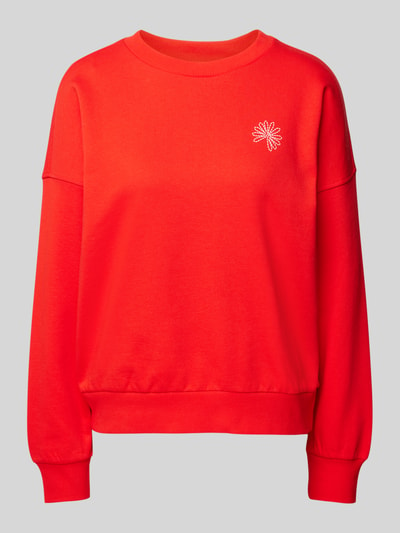 Tom Tailor Denim Regular Fit Sweatshirt aus reiner Baumwolle Rot 2