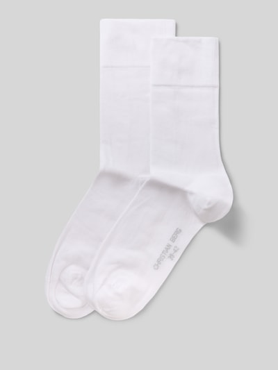 Christian Berg Men Socken aus Baumwoll-Mix Weiss 1