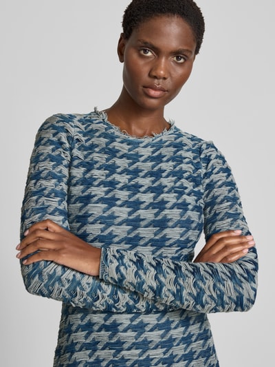 Diesel Kleid mit Strukturmuster Blau 3