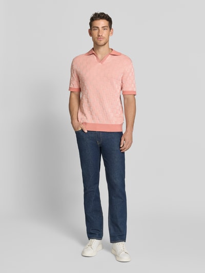 Selected Homme Koszulka polo o kroju relaxed fit z czystej bawełny model 'MILAS' Brudnoróżowy 1