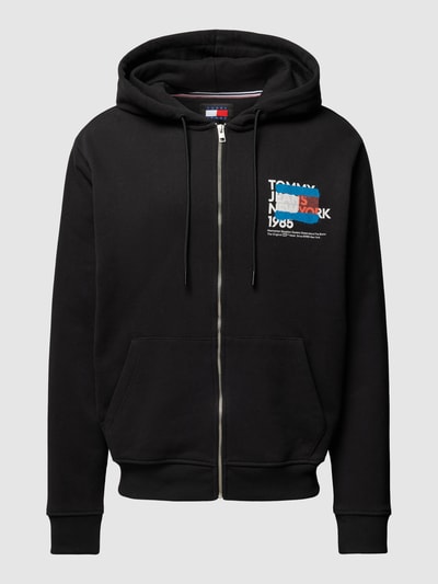 Tommy Jeans Sweatjacke mit Label-Print Modell 'GRAFFITI' Black 2