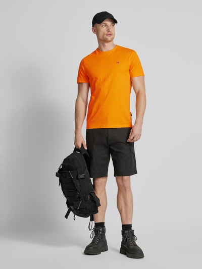 Napapijri T-Shirt mit Label-Stitching Orange 1