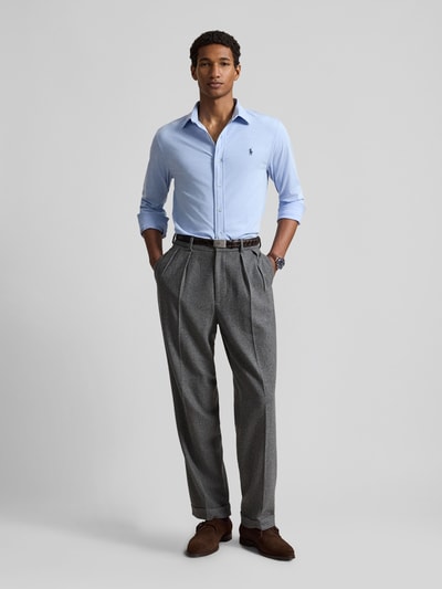 Polo Ralph Lauren Slim Fit Freizeithemd mit Logo-Stitching Hellblau 1