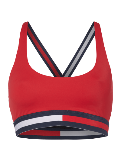 Tommy Hilfiger Bikini-Oberteil mit Logo-Streifen Rot 2