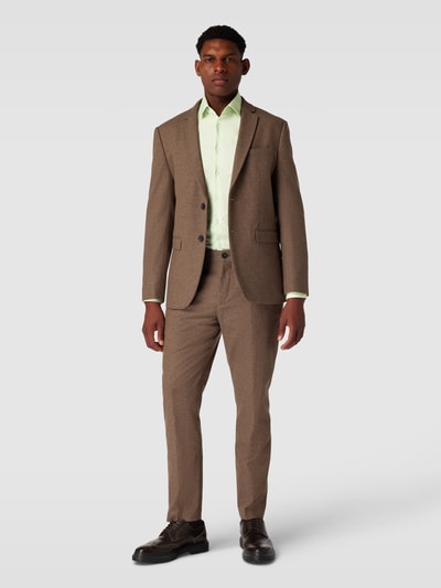 CK Calvin Klein Slim Fit Business-Hemd mit Kentkragen Modell 'Bari' Hellgruen 1