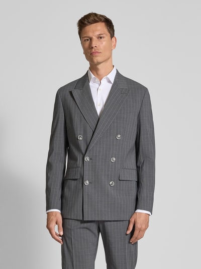 Strellson Slim fit colbert met klepzakken, model 'Ashton' Middengrijs - 4