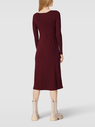 Mango Midikleid in Ripp-Optik Modell 'KILIAN' Bordeaux Rot 5