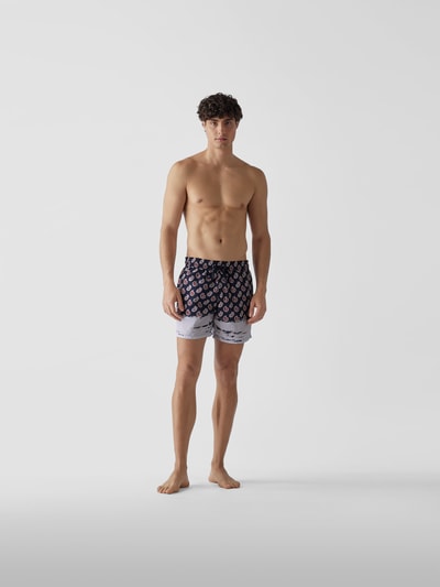 Etro Badehose mit Paisley-Dessin Marineblau 1