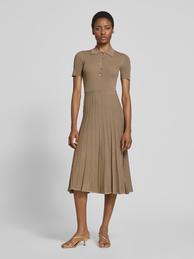 MICHAEL Michael Kors Polokleid aus Viskose-Mix mit Knopfleiste Beige 4