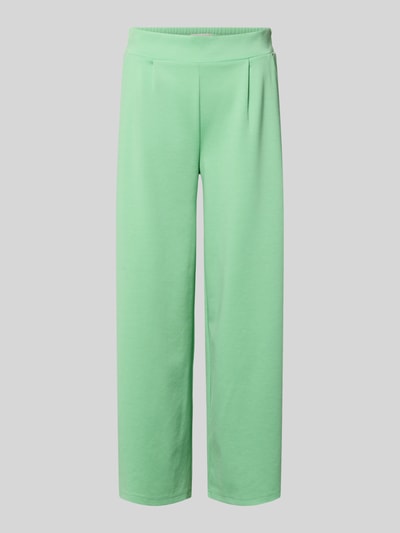 Produktfoto, Culotte mit elastischem Bund Modell 'Kate' von ICHI in Mintgrün, weite gerade Form, angedeutete Gesäßleistentasche, Material-Mix mit Viskose-Anteil, Wide Fit, elastischer Bund, für Damen