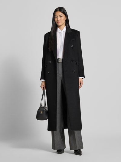 Max Mara Studio Regular Fit Mantel aus reiner Schurwolle Modell 'MSTEFFIGE' BLACK 1