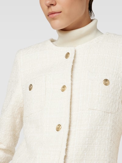 More & More Blazer in Bouclé-Optik mit Brusttaschen Offwhite 3