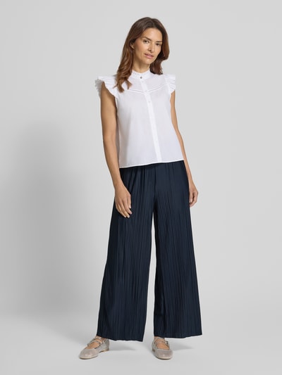 Samsøe Samsøe Spodnie materiałowe z elastycznym pasem model ‘UMA’ Granatowy 1