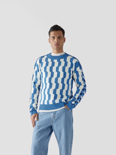 Marni Pullover mit Allover-Muster Blau 4