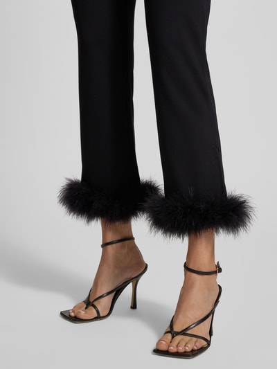 Mango Caprihose mit Kunstfell Modell 'XPLUMI' Black 3