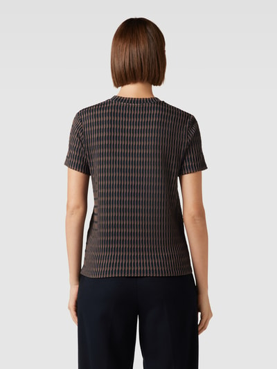 OPUS T-shirt met structuurmotief, model 'Silay' Marineblauw - 5
