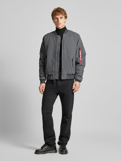 Alpha Industries Sweatjack met labeldetail Lichtgrijs - 1