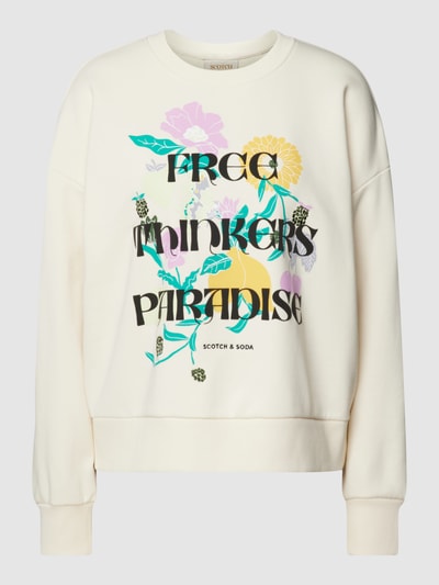 Scotch & Soda Sweatshirt mit Motiv-Print Ecru 2