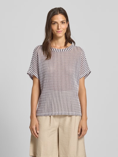 Someday T-shirt o kroju relaxed fit z imitacji dzianiny model ‘Umila’ Czarny 4