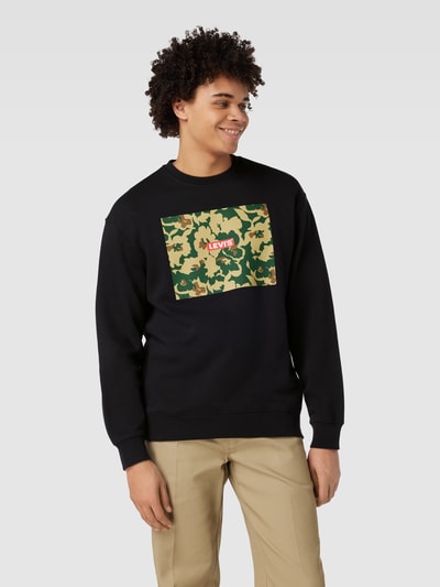 Levi's® Sweatshirt met labelprint Zwart - 4