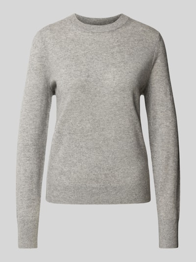 Jake*s Casual Gebreide pullover met ribboorden Zilver gemêleerd - 2