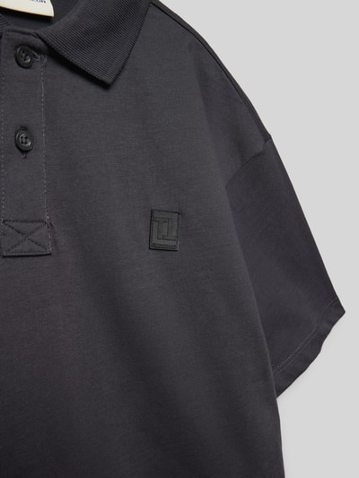 Tom Tailor Poloshirt mit Label-Patch Graphit 2