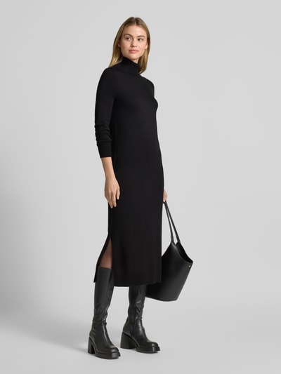 Christian Berg Woman Strickkleid aus Viskose-Mix mit Rollkragen Black 1