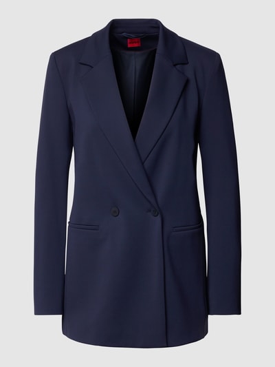 HUGO Blazer met reverskraag, model 'Anibi' Marineblauw - 2