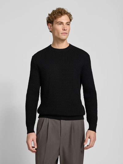 HUGO Regular Fit Pullover aus reiner Baumwolle Modell 'Sylas' Black 4