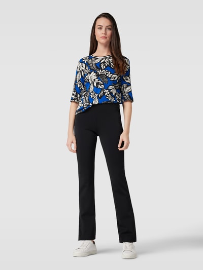Marc Cain T-shirt met all-over print Koningsblauw - 1