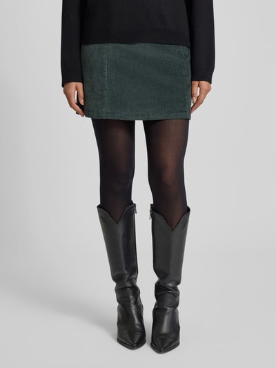 VERO MODA Spódnica mini o rozkloszowanym kroju z mieszanki bawełny model ‘LULA’ Trzcinowy 4