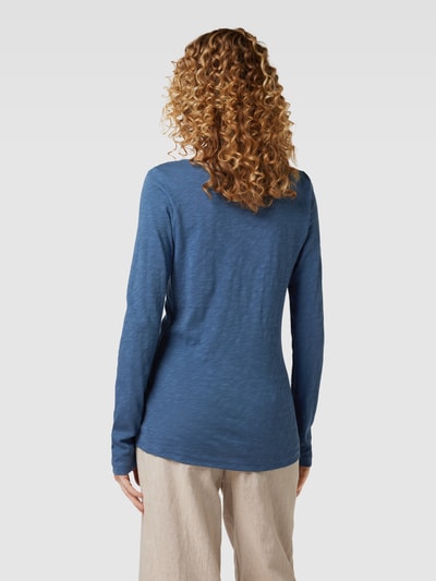 Marc O'Polo Longsleeve aus Baumwolle mit U-Boot-Ausschnitt Jeansblau 5