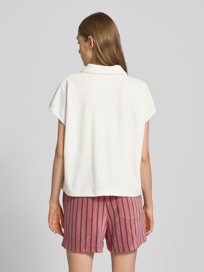 Marc O'Polo DENIM T-Shirt mit Umlegekragen Weiss 5