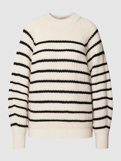Redefined Rebel Strickpullover mit Streifenmuster Modell 'MIBA' Offwhite 2