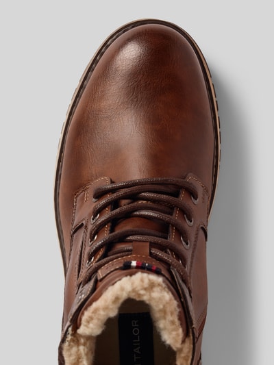 Tom Tailor Schnürstiefel in Lederoptik Modell 'OLWIN' Cognac 3