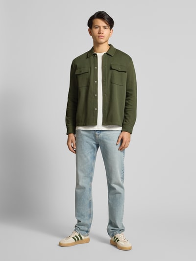 Marc O'Polo Denim Relaxed Fit Hemdjacke aus reiner Baumwolle Khaki 1