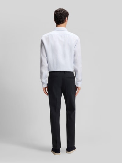 BOSS Modern Fit Straight Leg Hose aus Leinen-Mix Modell 'KANE1' Dunkelblau 5