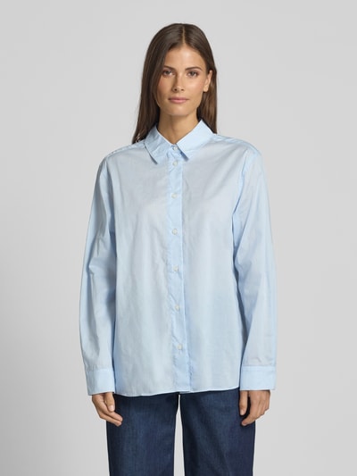 Samsøe Samsøe Bluzka o kroju regular fit z kołnierzykiem typu kent model ‘SANOS’ Jasnoniebieski 4