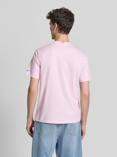 MC2 Saint Barth T-Shirt mit Stitchings Modell 'PORTOFINO' Hellrosa 5